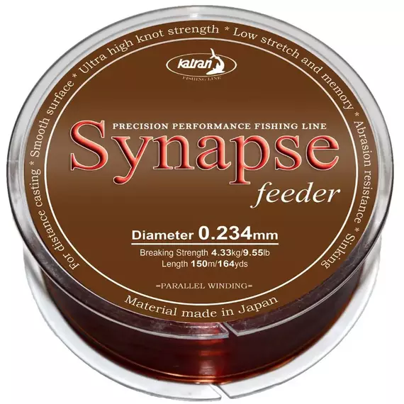 Волосінь Katran Synapse Feeder 150m (brown) 0.234mm 9.55lb/4.33kg, фото 